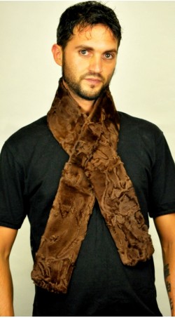 Karakul fur scarf - Brown